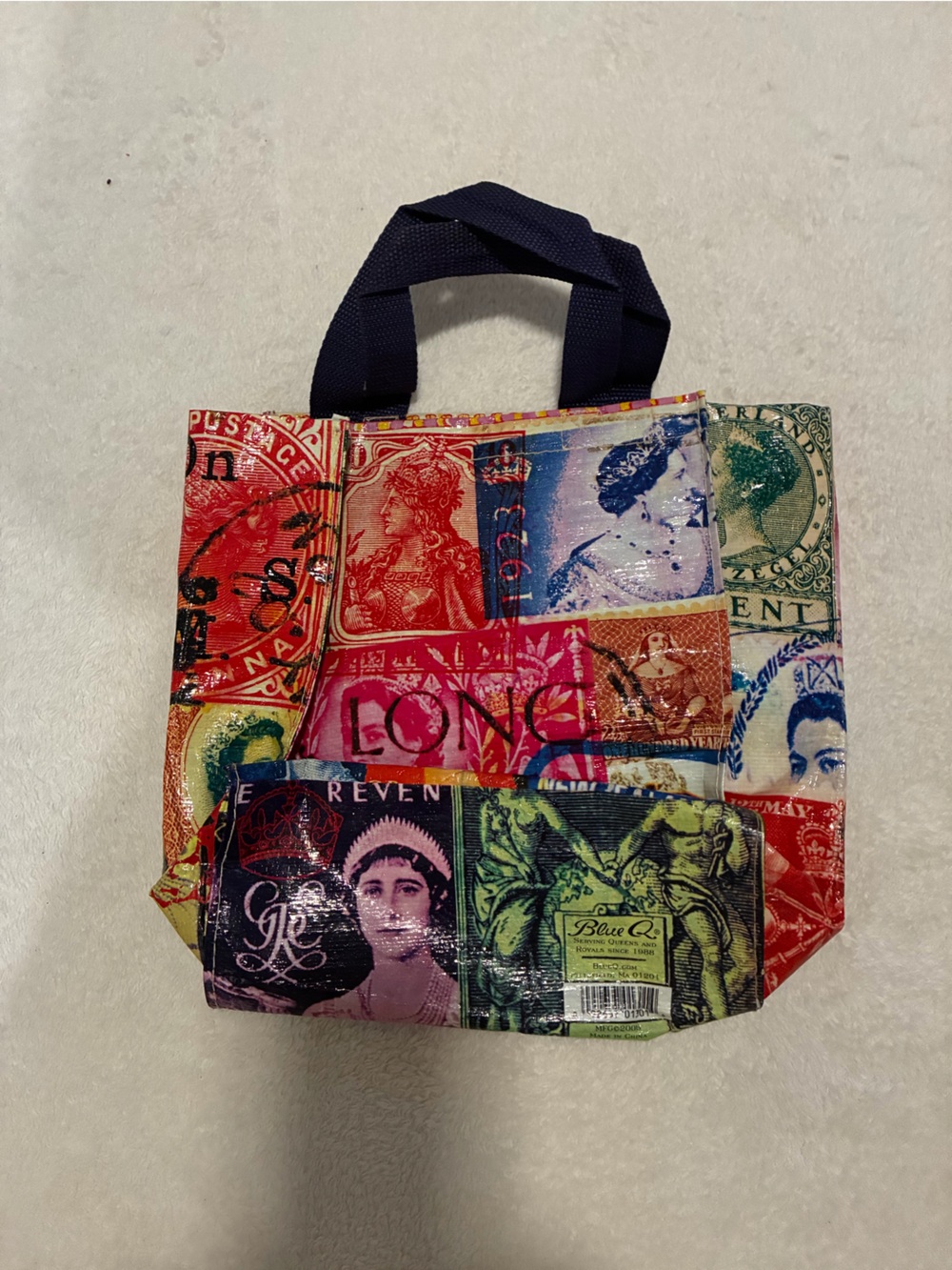 British Multicolor Patchwork Print Tote Bag for Women